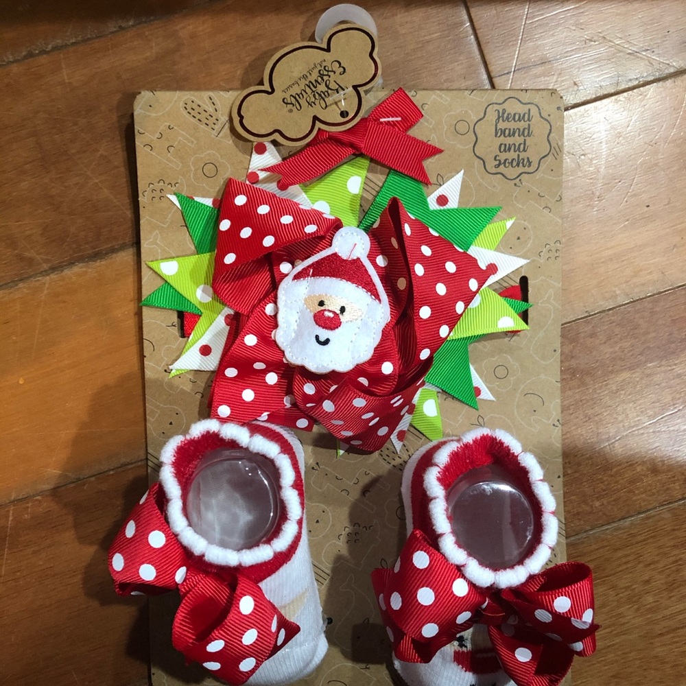 Baby Essentials Baby Santa Headband and Socks